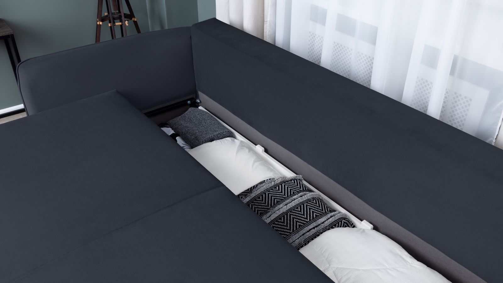 Диван Laguna Sky velvet 40 с коробом для белья 108x174 — купить в Озерце