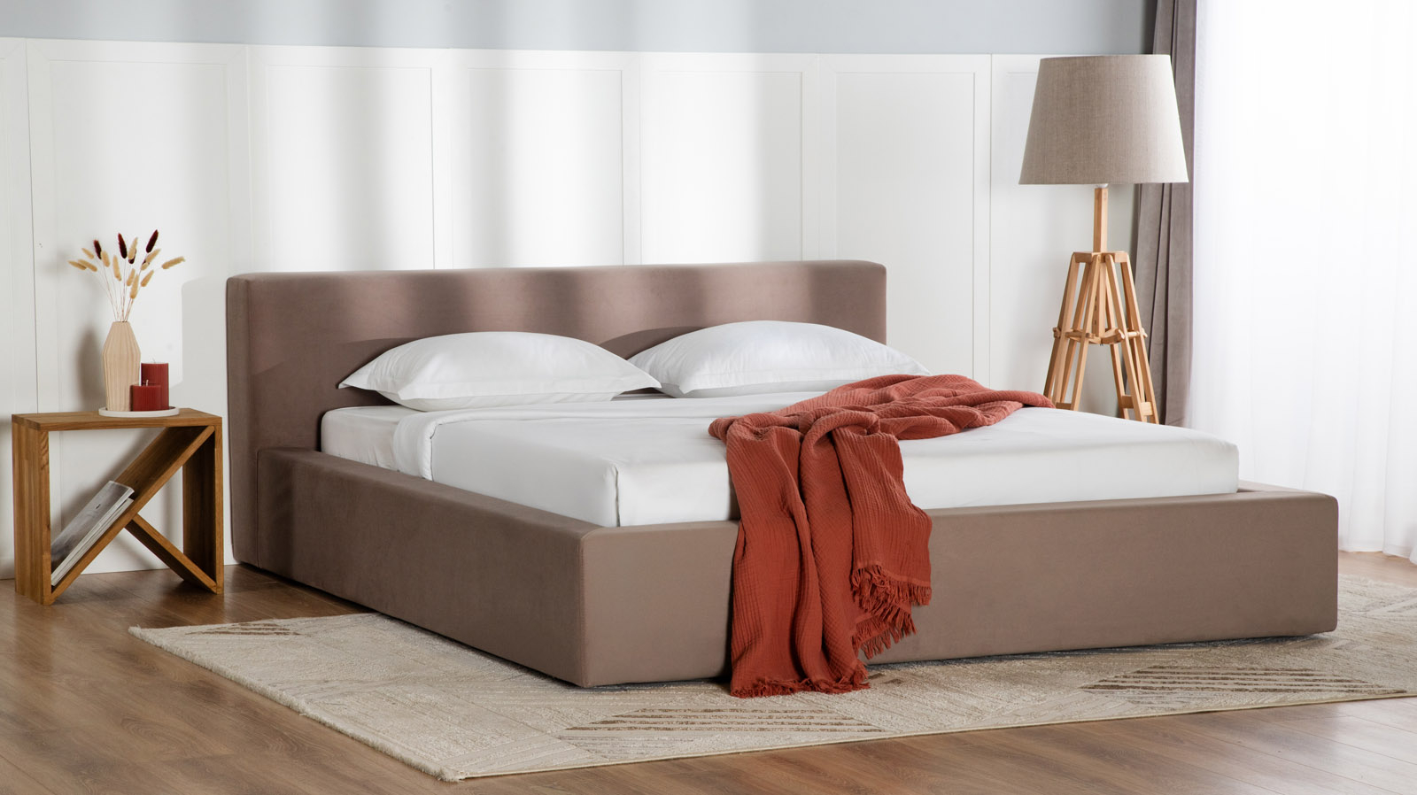 Кровать с подъемным механизмом Duna I, ткань Dumont 08, 90x200 - купить в Озерце