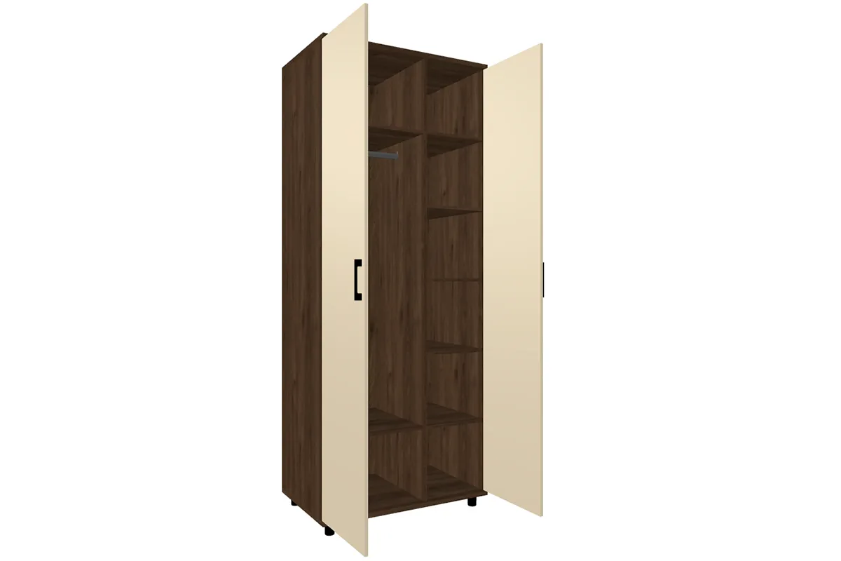 Шкаф для одежды и белья ШК-5008-ГТ-КМ (Гикори Джексон Темный/Кашемир Матовый) в мебель-центре Озерцо