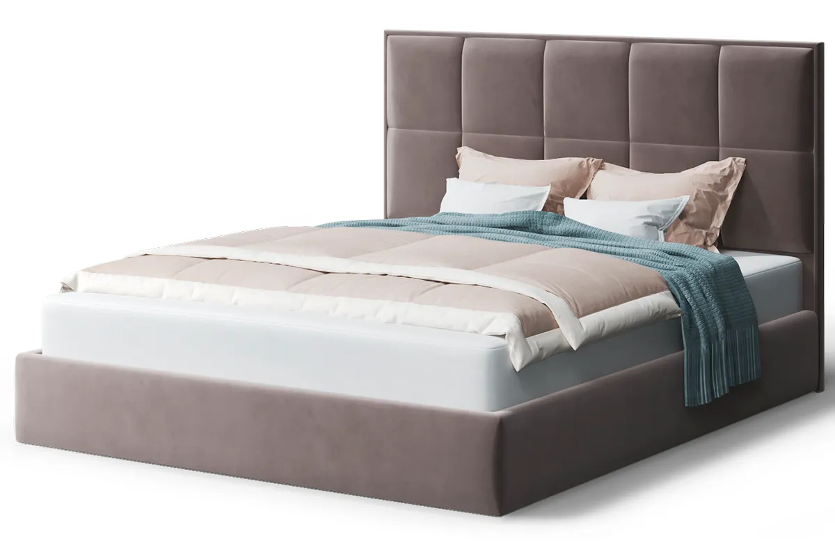 Кровать без опоры Велла с подъемым мех-ом 140х200 (Бренди лайт 05 / Кофе) - купить в Озерце
