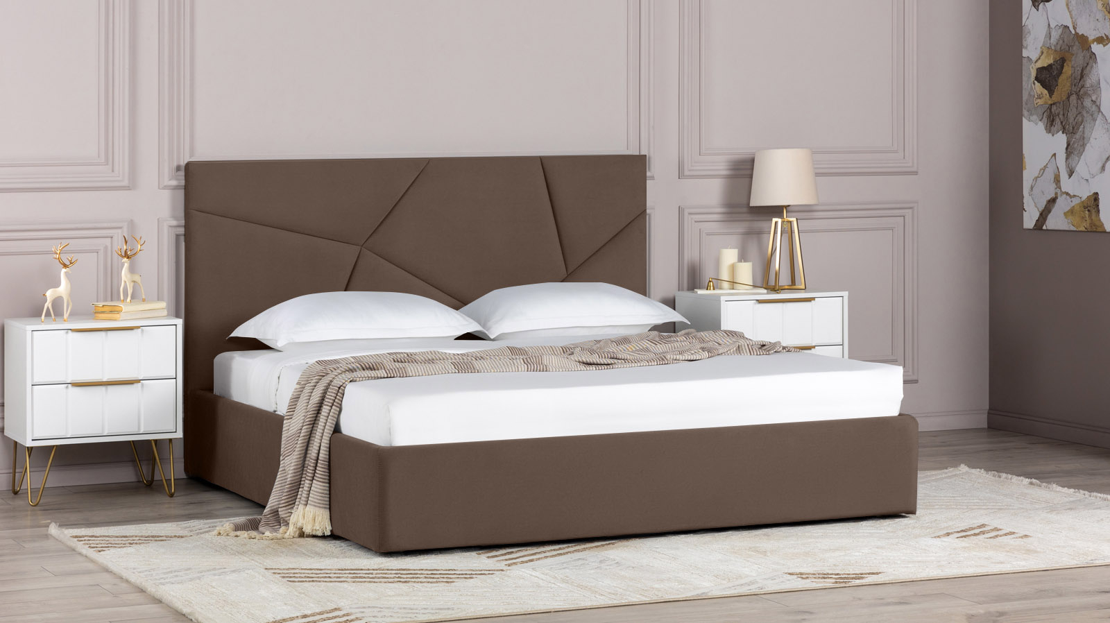 Кровать Opera I, Тк. Casanova Chocolate 90x200 - купить в Озерце