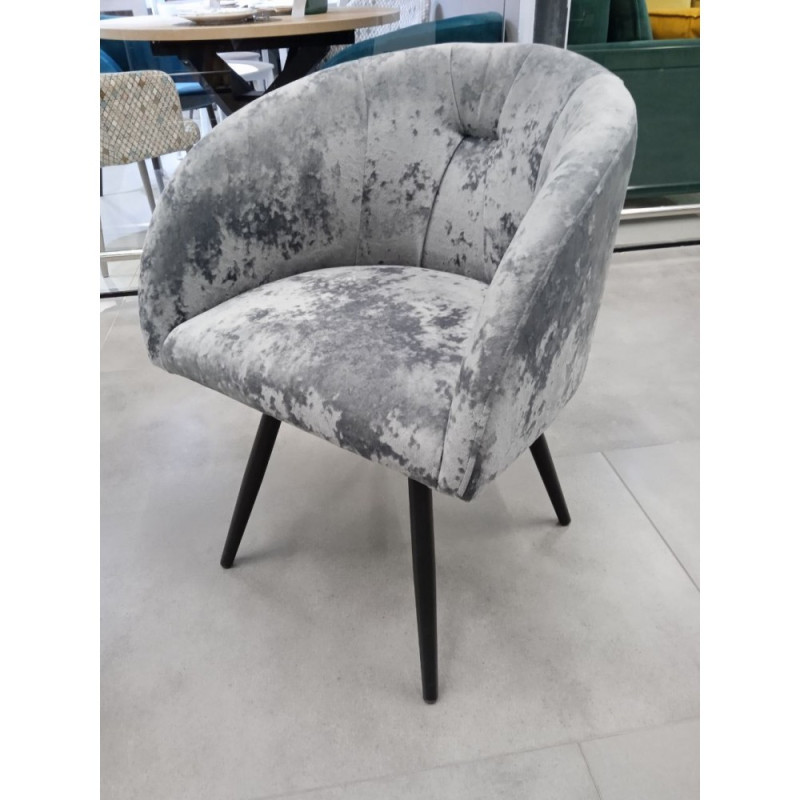 Стул КРИСТИНА-S/AL ROT муар черный/ 5CRUSH23 - купить в Озерце