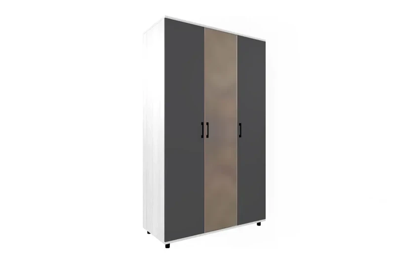 Шкаф для одежды и белья ШК-5001-СЯ-АМ (Снежный Ясень/Антрацит Матовый) в мебель-центре Озерцо