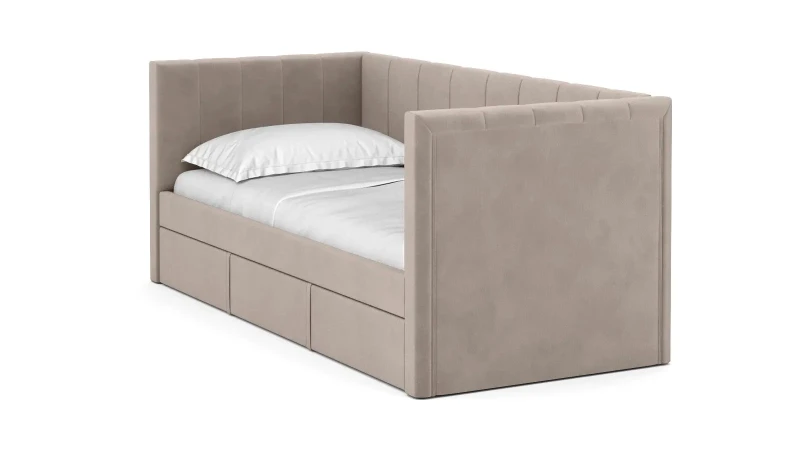 Детская кровать Roxy Duo 90x200, Тк. Sky Velvet 03 — Мебель-центр Озерцо