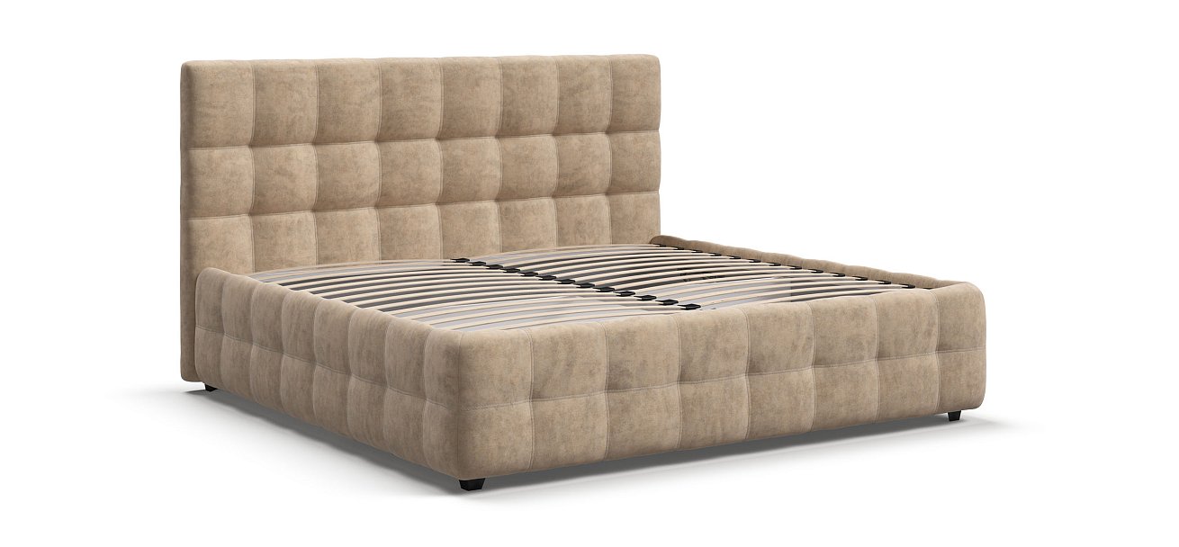 Босс Кровать+ПМ 180*200 Велюр Роял шампань - купить в Озерце