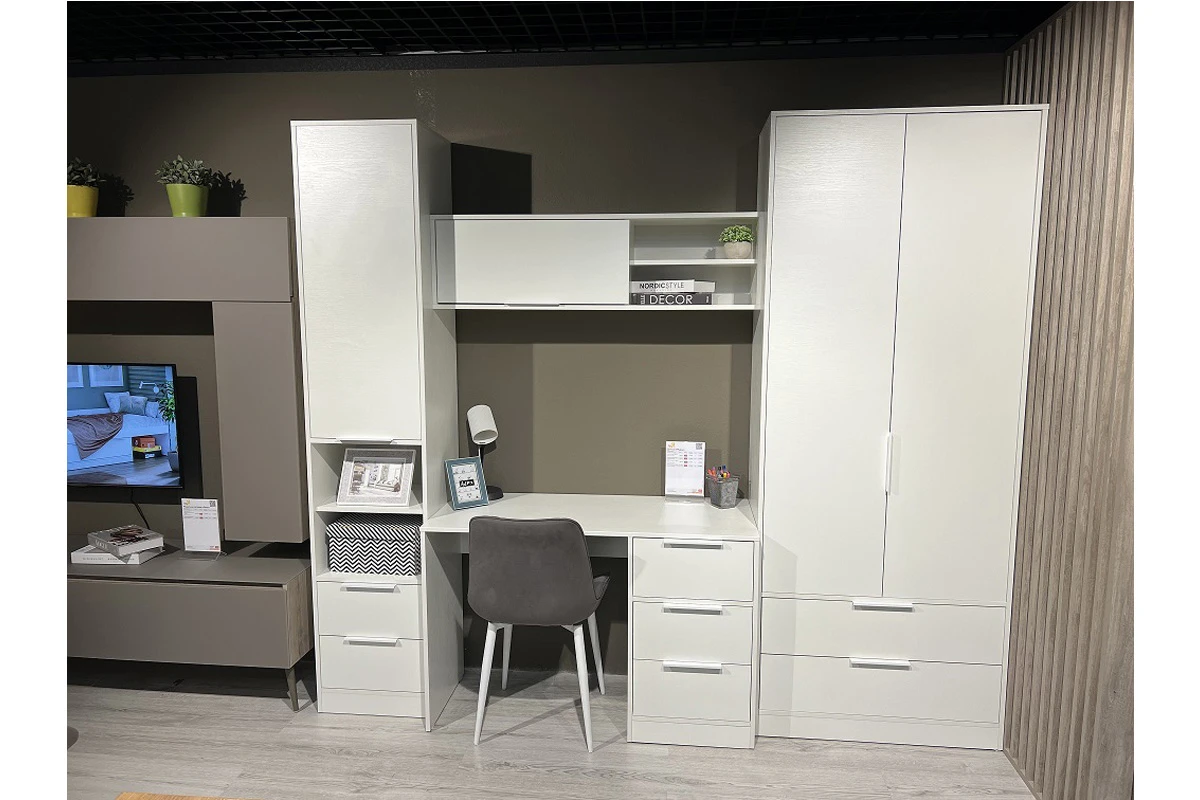 Шкаф для одежды Марли (Белый) в мебель-центре Озерцо