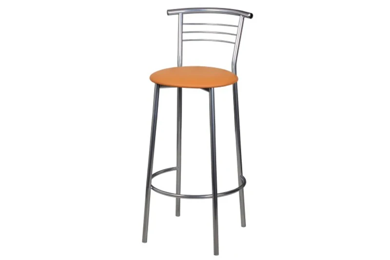 Стул барный Амулет (Зеркальный хром/Экотекс 3032) СРП 020-02 - купить в Озерце