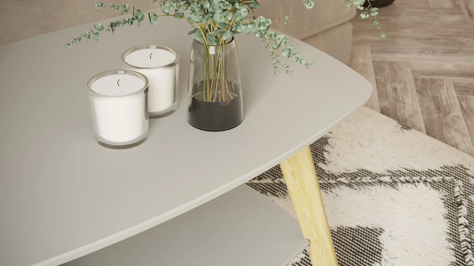 Журнальный столик Barrin, цвет Капучино-дуб янтарный 54x80 — купить в Озерце