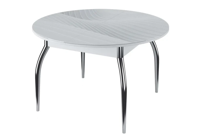 Стол обеденный Бостон круглый на опоре триумф (рис. Жемчуг) - купить в Озерце