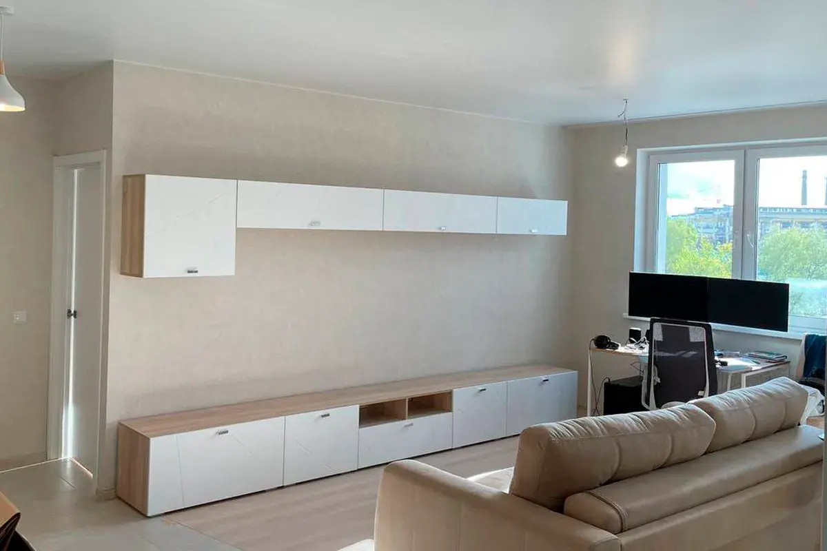 Тумба Скайлайн 900 (Белый шагрень) — Мебель-центр Озерцо