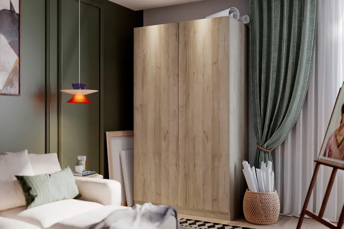 Шкаф платяной 60 (Дуб Серый Craft) в мебель-центре Озерцо