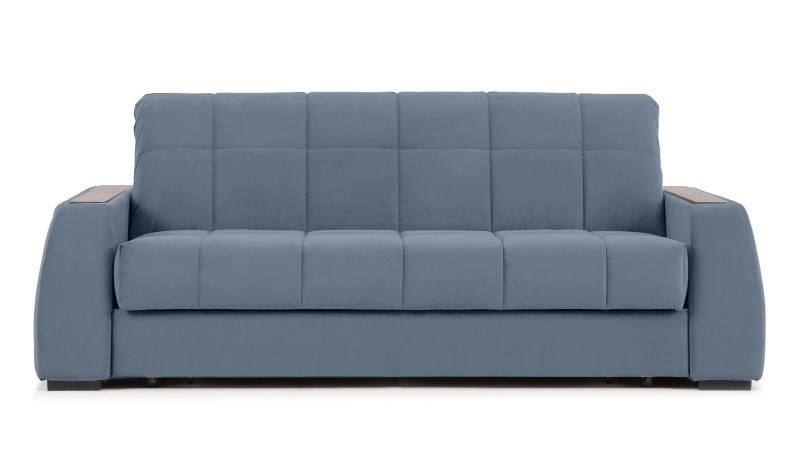 Диван - кровать Domo Pro с полками цвета ясень, стежка квадрат, ткань Casanova Ice 140x216 — в мебель-центре Озерцо