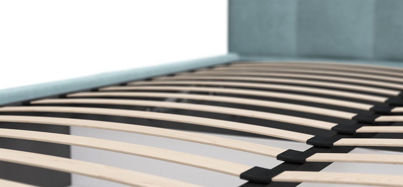 Белла Кровать+ПМ 160*200 Велюр Монолит аква - купить в Озерце