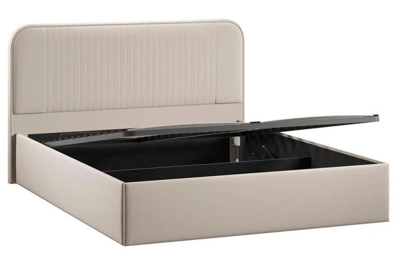 Кровать Тиффани c подъемным механизмом Тип 1 и заглушиной 140х200 (Велюр / Confetti Cream) - купить в Озерце