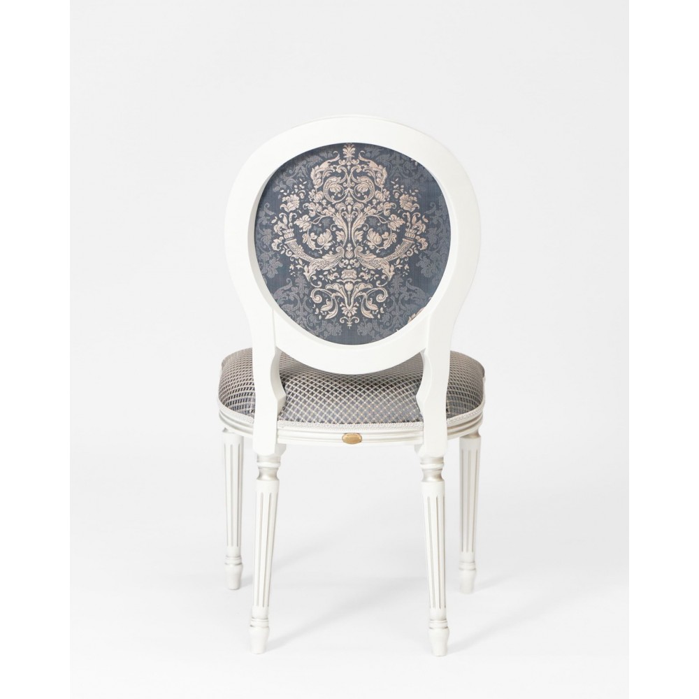 Стул LEONARDO белый+серебро/ромб+черный - купить в Озерце