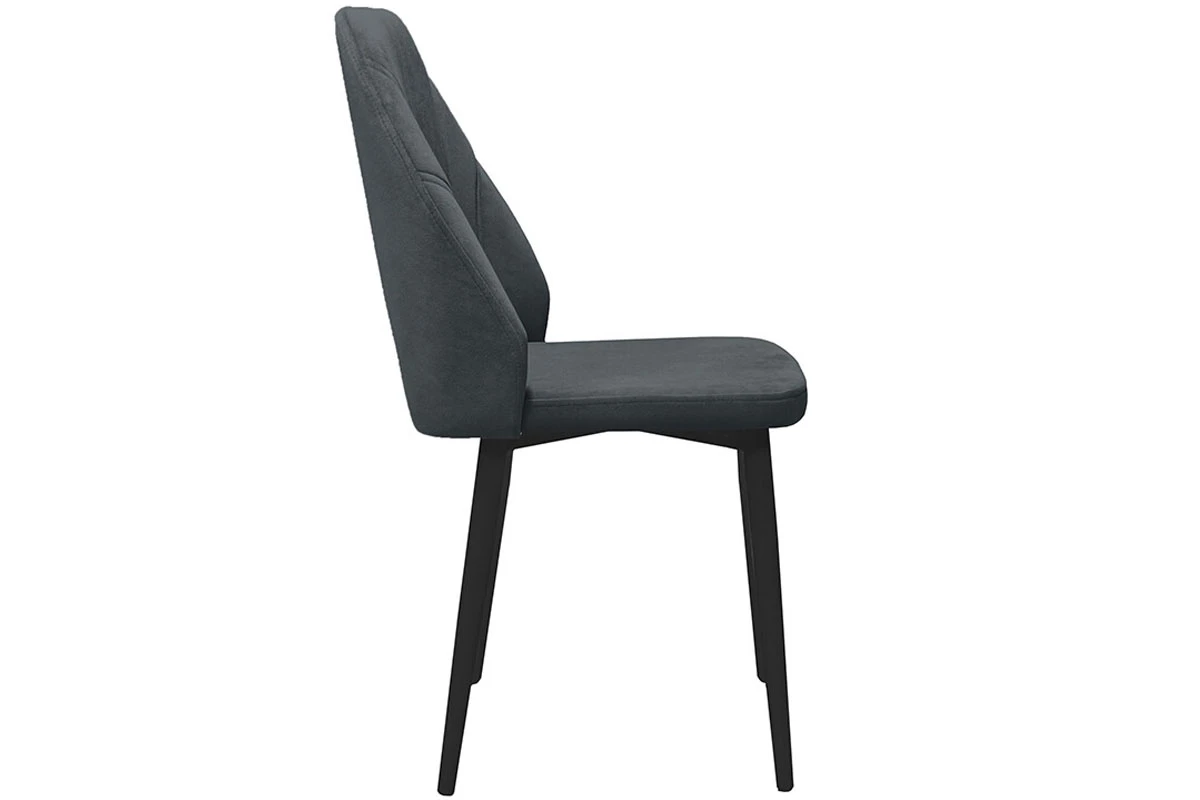 Стул Капри Исп. 2 конус Т2 (Черный муар/Велюр DREAM темно-серый) - купить в Озерце