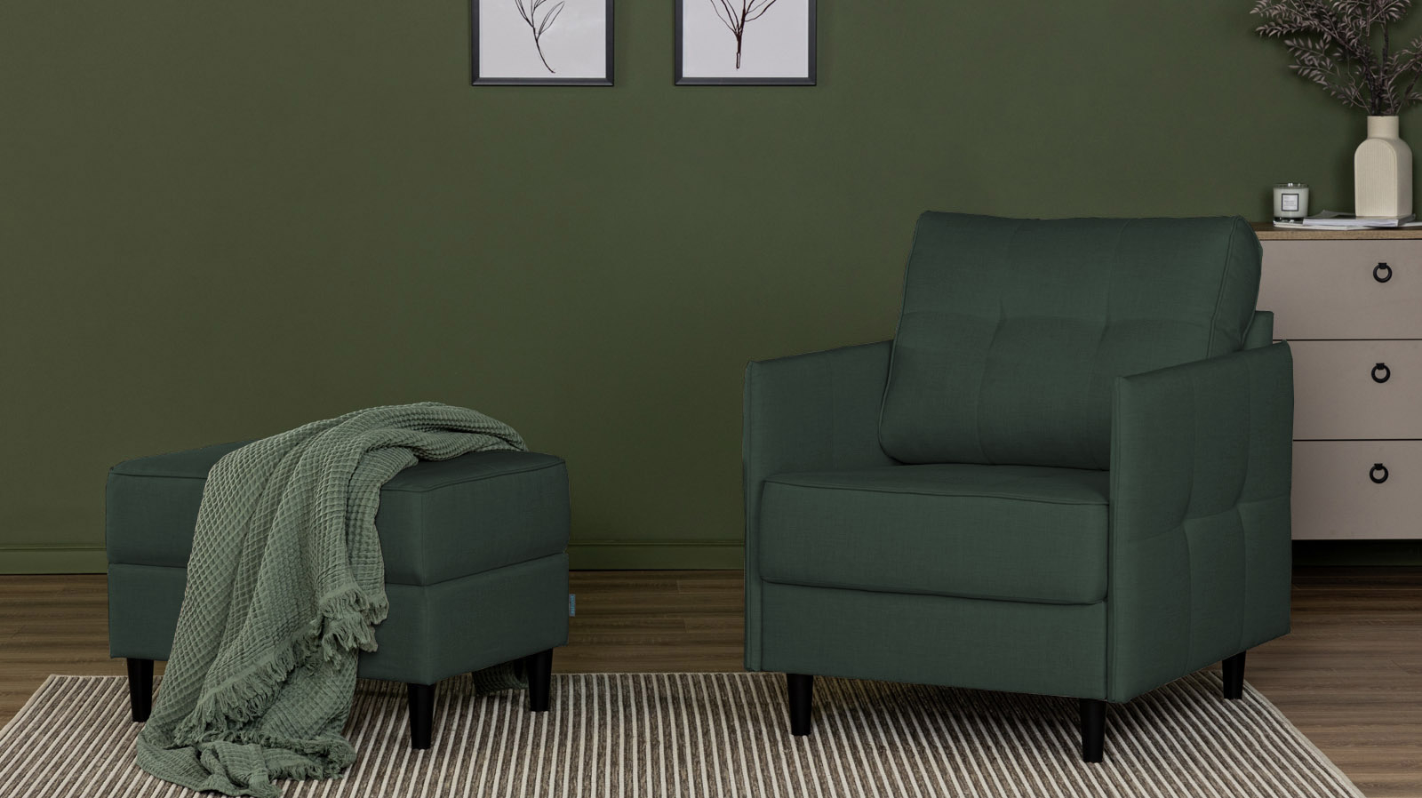 Пуф Amani Pro, Тк. Тк. Lidot green 53x68 — купить в Озерце