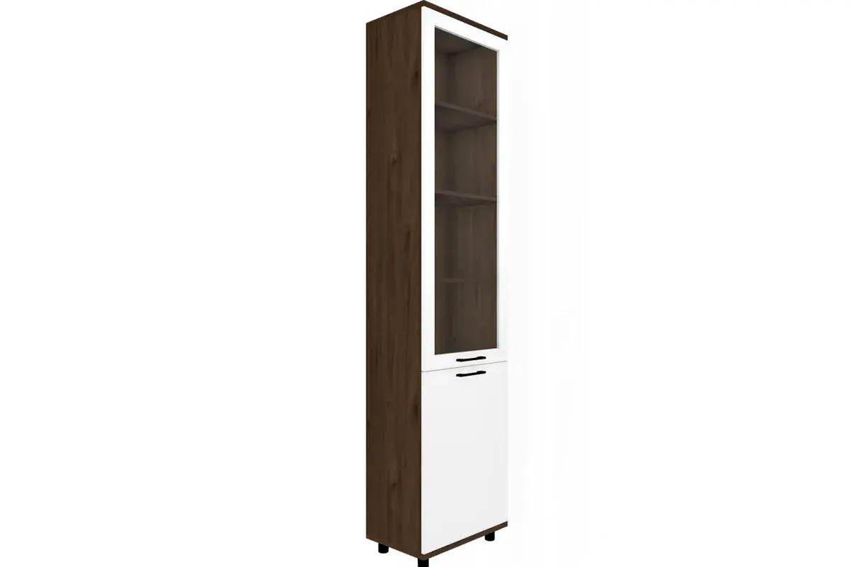 Детская Грейс композиция 3 (Гикори Джексон Темный/Белый Бриллиант Глянцевый) — Мебель-центр Озерцо