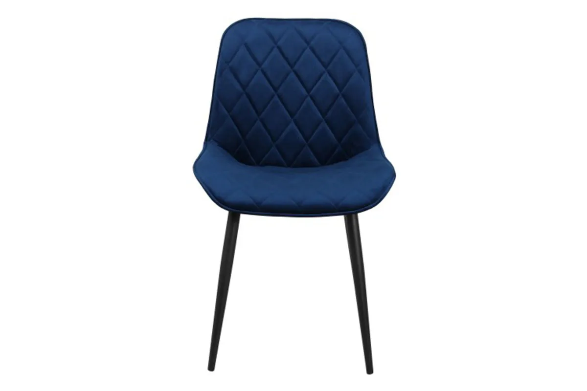Стул Аура каркас Муар черный, велюр (Velluto 25 синий) СРП-032 - купить в Озерце