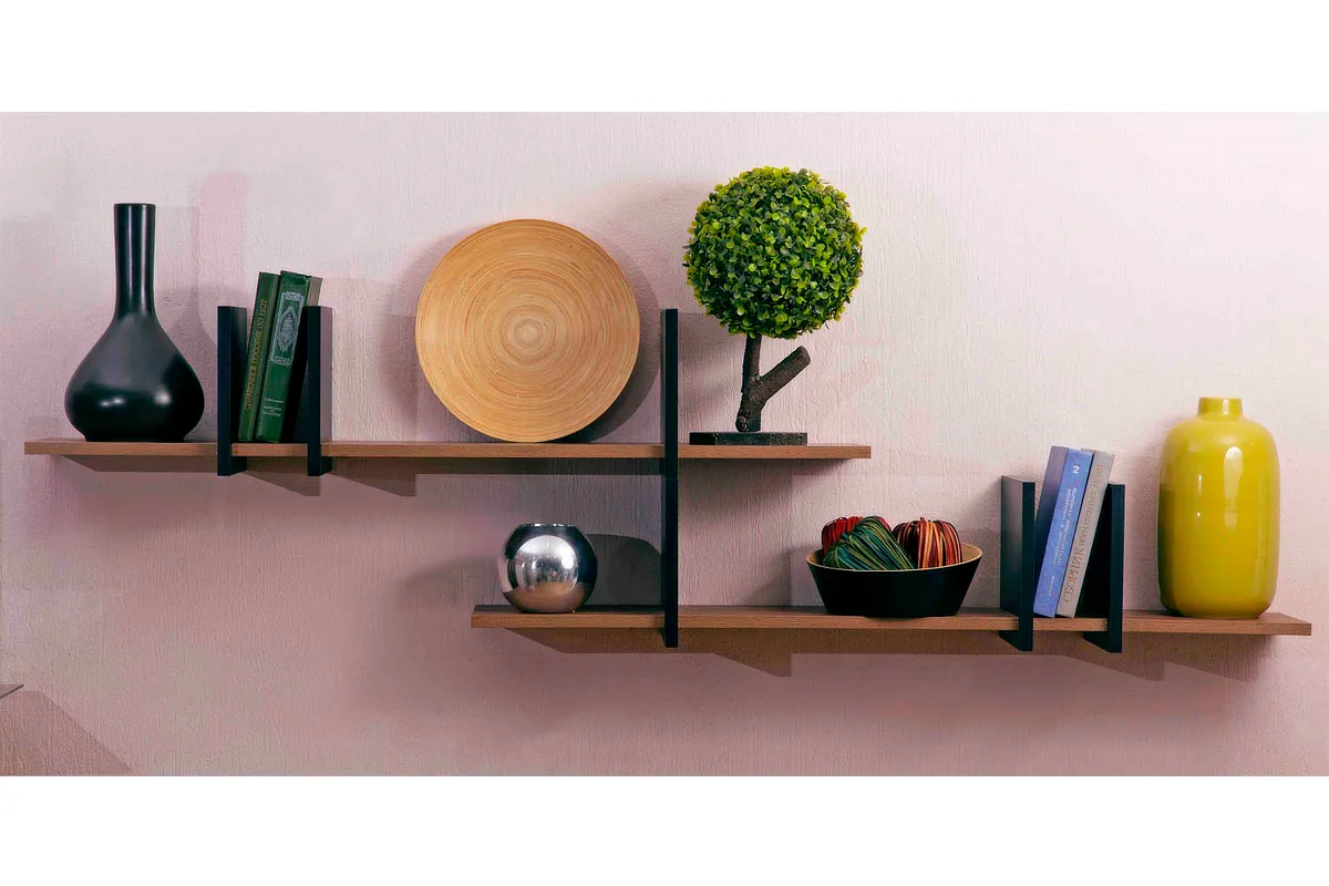 Гостиная Nature комплект 2 (Дуб Табачный Craft/Черный) — Мебель-центр Озерцо