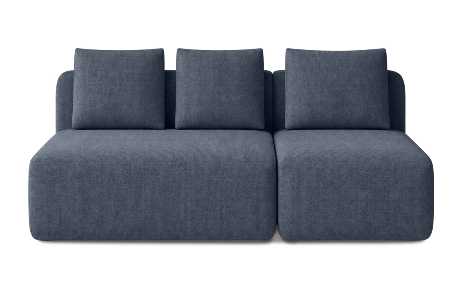 Диван модульный Мольто-2 секц-пуф 125+85-спинка 125+85-Тк. Lidot blue 57 — купить в Озерце