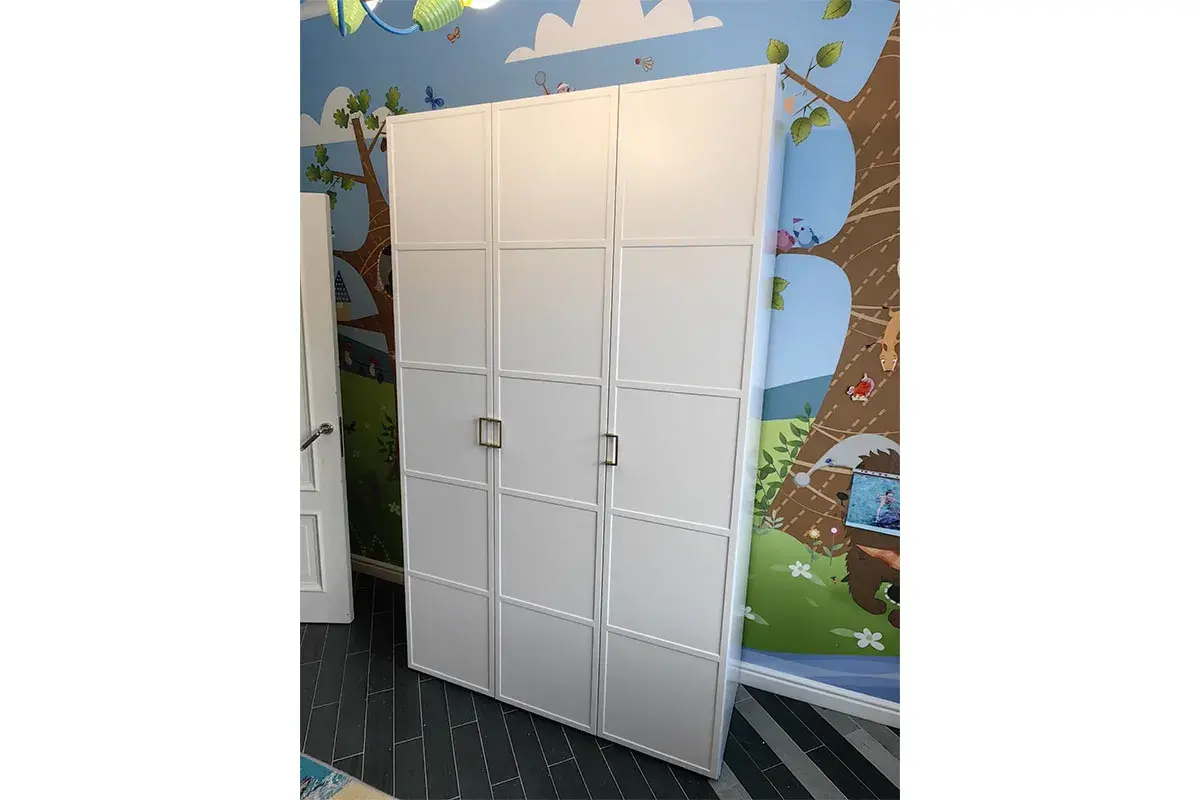 Шкаф для белья Стелла (Белый Холст/Белый Жемчуг) в мебель-центре Озерцо