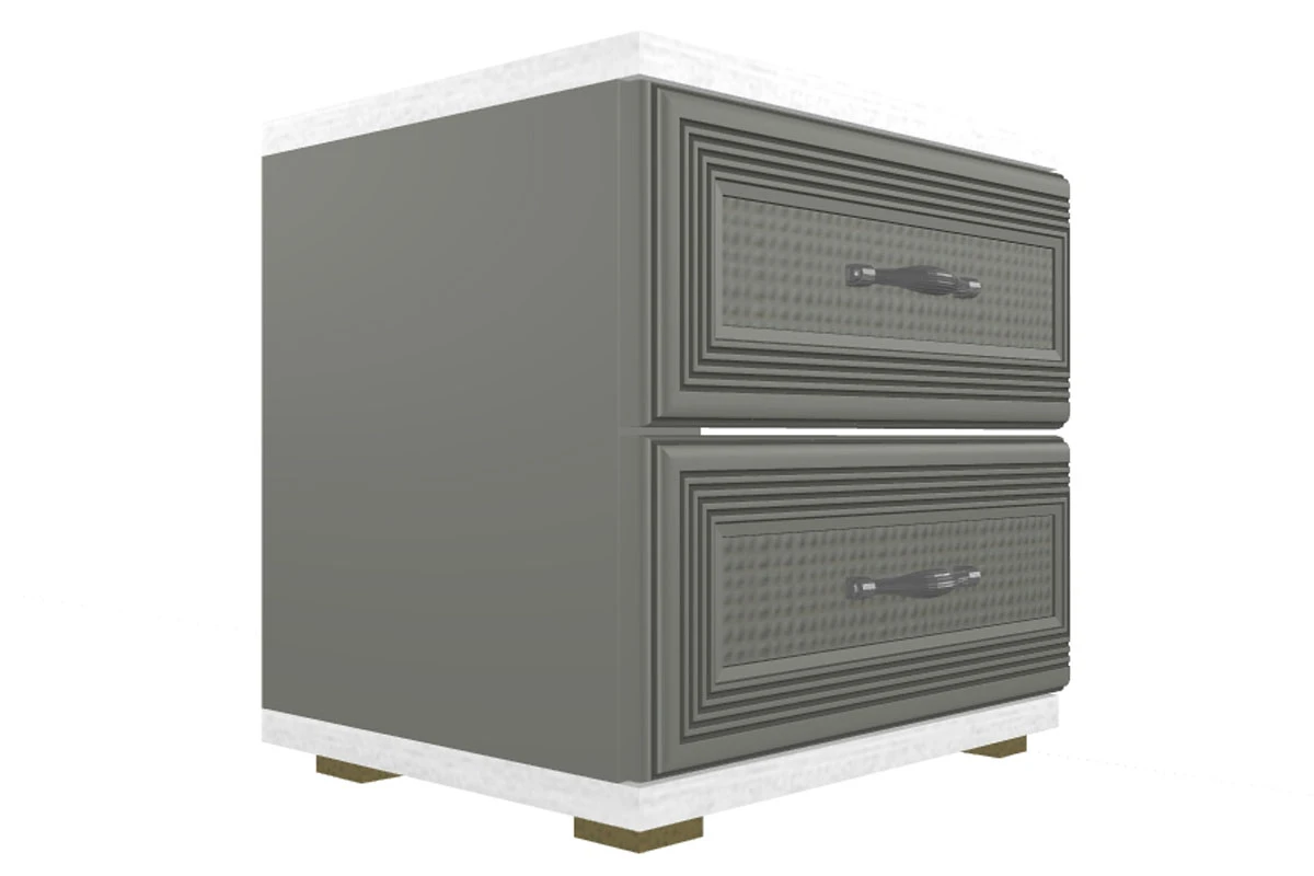 Готовый комплект для спальни СК-1002-СЯ-СО-В (Снежный Ясень/Серый Оникс/Велюр) - купить в Озерце