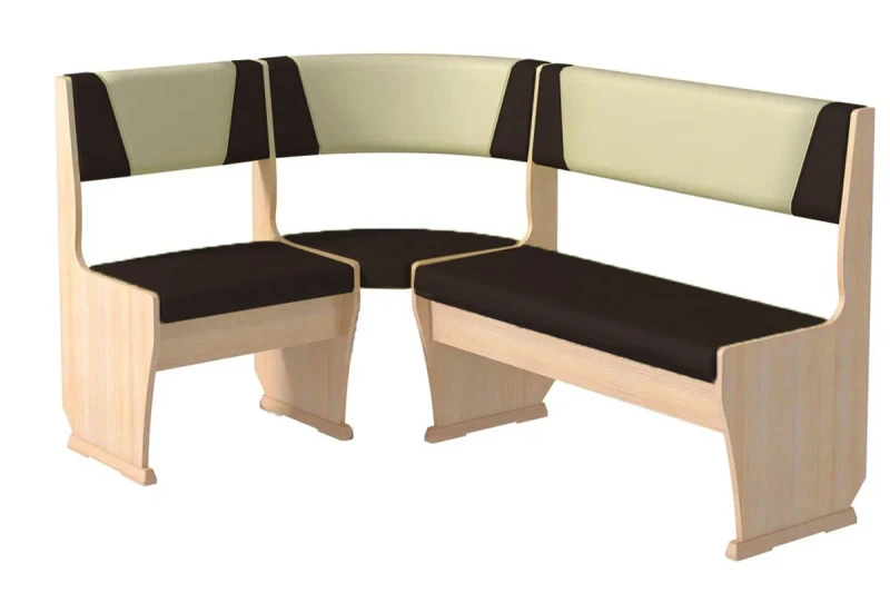Скамья угловая Лидер 1 (Дуб Молочный/Венге/Бежевый) - купить в Озерце