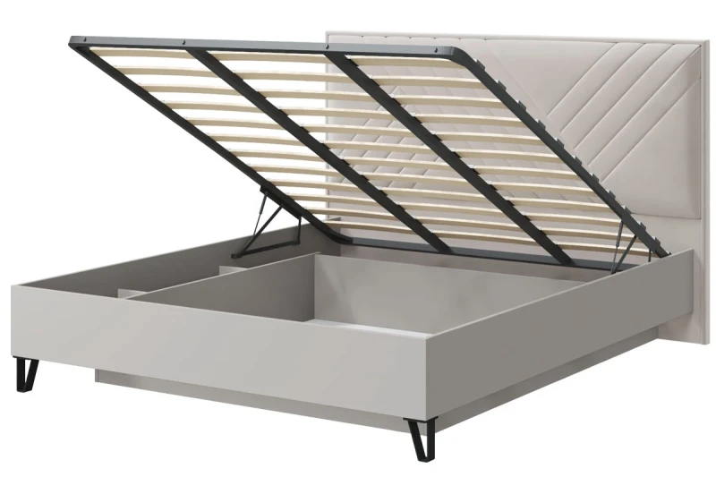 Кровать Кашемир с мягким изголовьем и ПМ 160х200 (Кашемир/Сантьяго) - купить в Озерце