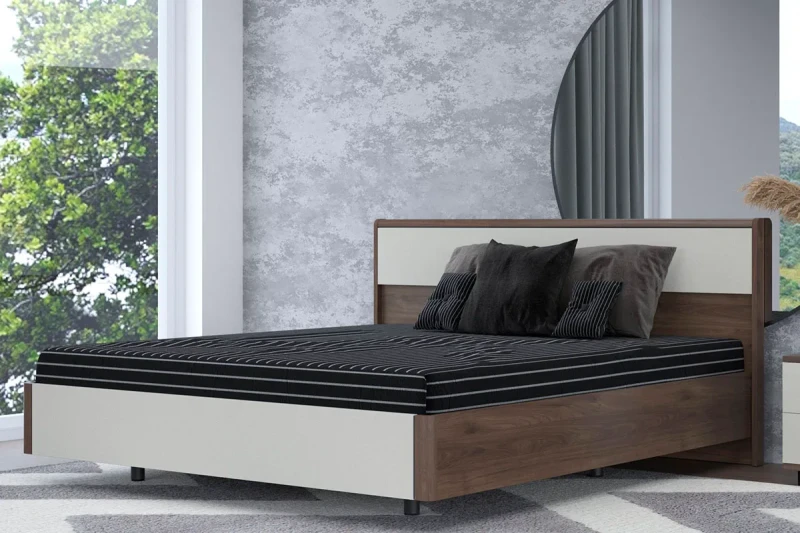 Кровать КР-5004-ГТ-КМ 180х200 (Гикори Джексон Темный/Кашемир Матовый) - купить в Озерце