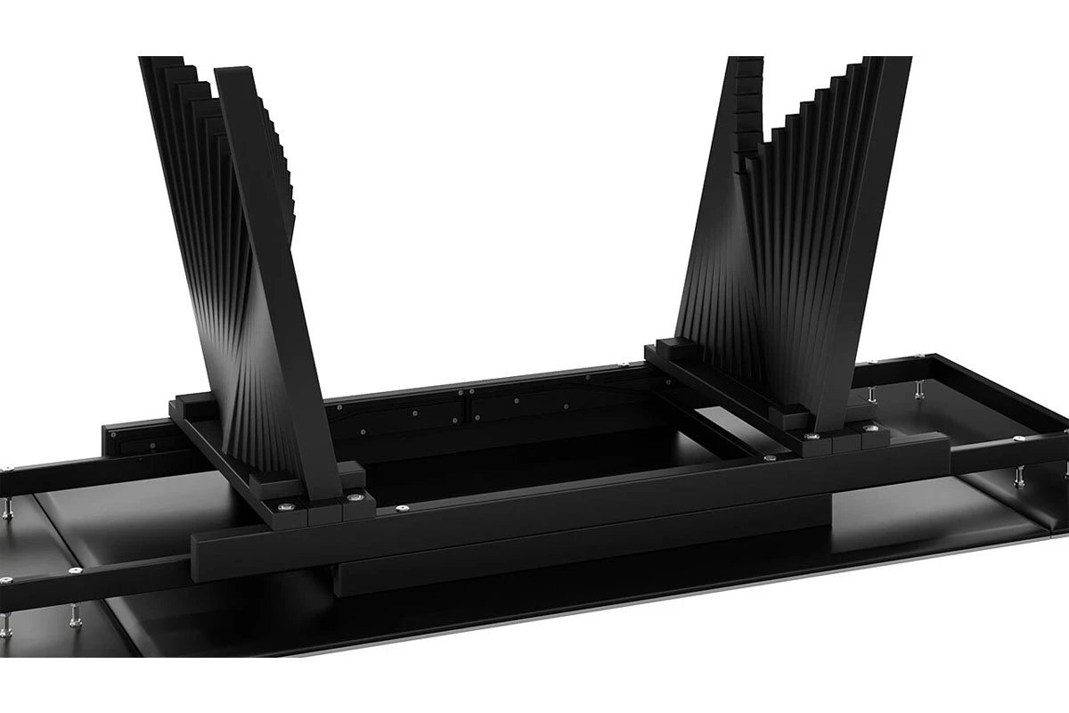 Стол обеденный Шелдон Тип 1 (Черный муар/Керамика матовая серый мрамор) - купить в Озерце