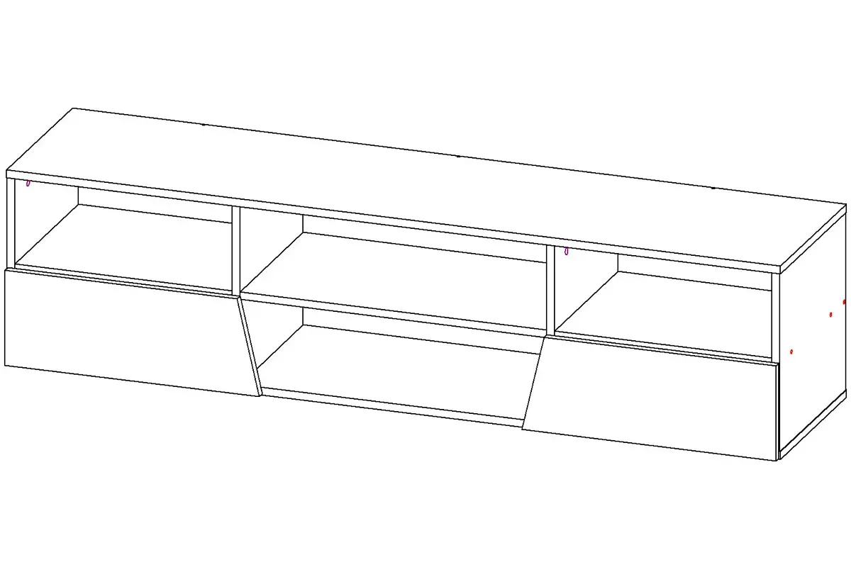 Тумба навесная Оникс-11 (Графит/Анкор белый) — Мебель-центр Озерцо