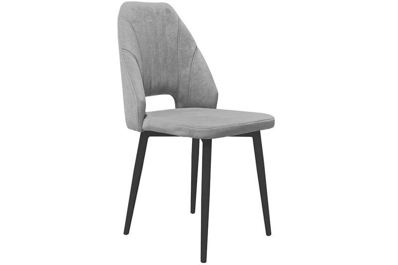 Стул Капри Исп. 2 конус Т2 (Черный муар/Велюр DREAM серый) - купить в Озерце