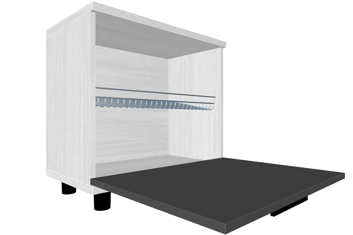 Тумба ТБ-5042-СЯ-АМ (Снежный Ясень/Антрацит Матовый) — Мебель-центр Озерцо