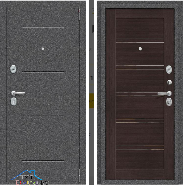 Porta R 104.П28 Антик Серебро/Wenge Veralinga