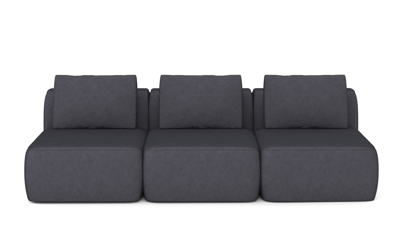 Диван модульный Мольто-3 секц-пуф 85+85+85-спинка 85+85+85-Тк. Galaktika blue 57x367 — купить в Озерце