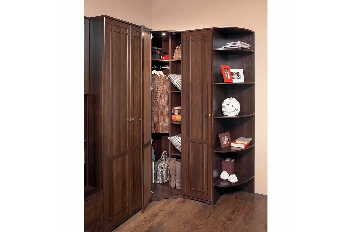 Sherlock 10 Шкаф угловой фасад стандарт орех шоколадный — купить в мебель-центре Озерцо Sherlock 10 Шкаф угловой фасад стандарт орех шоколадный в мебель-центре Озерцо