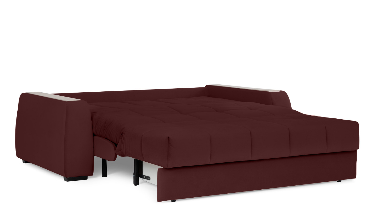 Диван - кровать Domo Pro с накладкой цвета ясень, стежка квадрат, ткань Sky Velvet 32 140x216 — в мебель-центре Озерцо