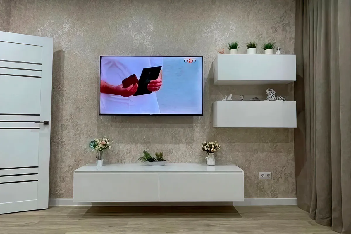 Тумба для теле- и радиоаппаратуры Глосс ТД-319.03.11 (Белый глянец) — Мебель-центр Озерцо