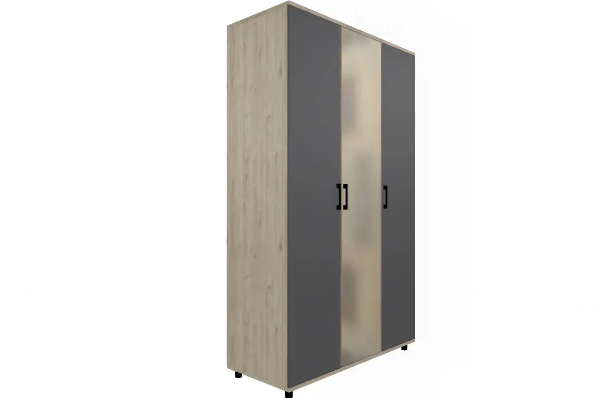 Спальня Грейс комплект 3 (Гикори Джексон Светлый/Антрацит матовый) - купить в Озерце