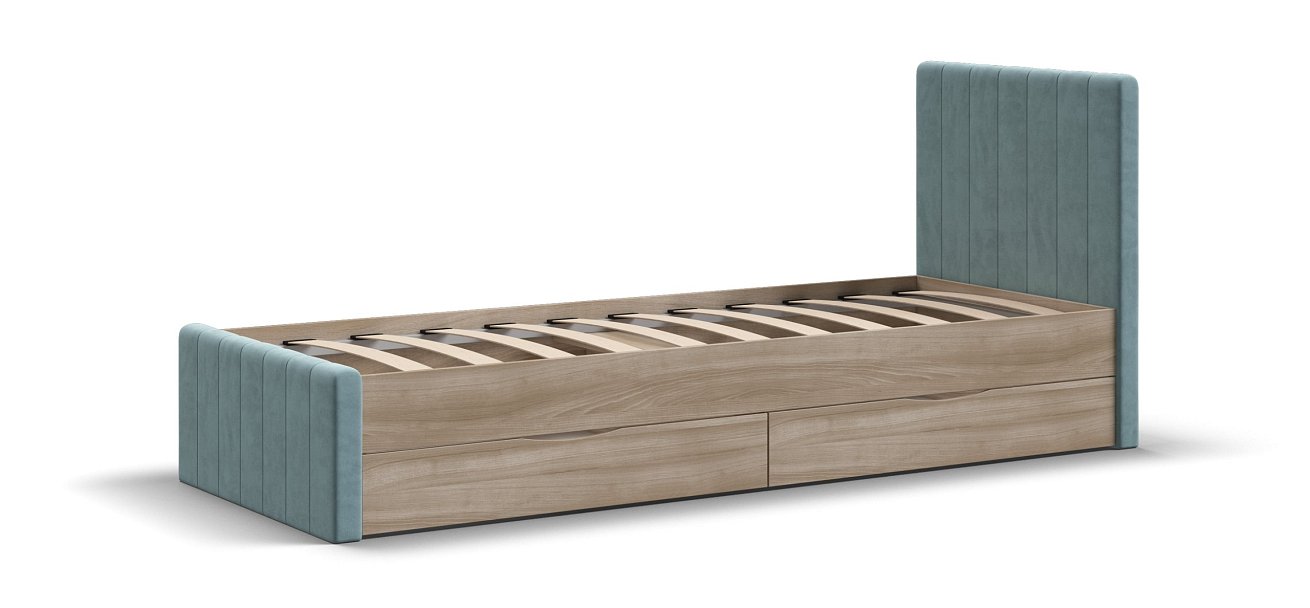 Кровать ЛОФТ Мини Сонома, MONOLIT аква - купить в Озерце
