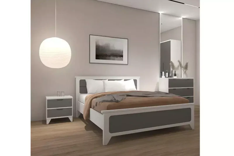 Спальный гарнитур Соня (Белый/Серый) - купить в Озерце