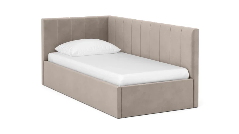 Кровать подростковая Oliva Pro ткань Sky Velvet 03 80x190 — Мебель-центр Озерцо