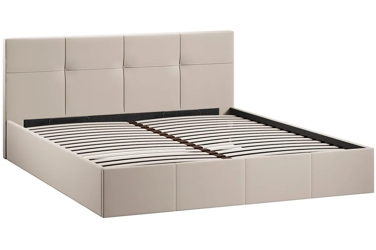 Кровать Лора с ПМ и заглушиной 180х200 (Велюр / Confetti Cream) - купить в Озерце
