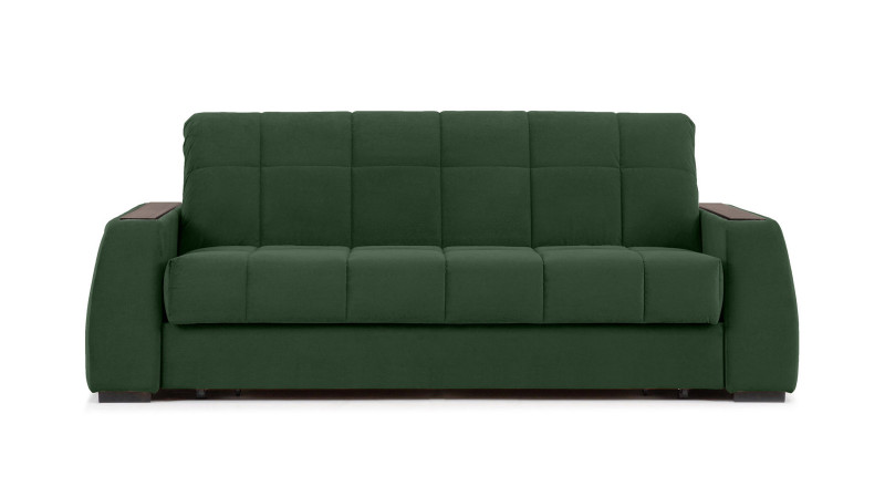 Диван - кровать Domo Pro с полками цвета венге, стежка квадрат, ткань Casanova Grass 160x216 — в мебель-центре Озерцо