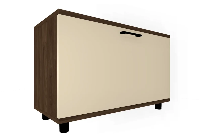 Тумба ТБ-5041-ГТ-КМ (Гикори Джексон Темный / Кашемир Матовый) — Мебель-центр Озерцо