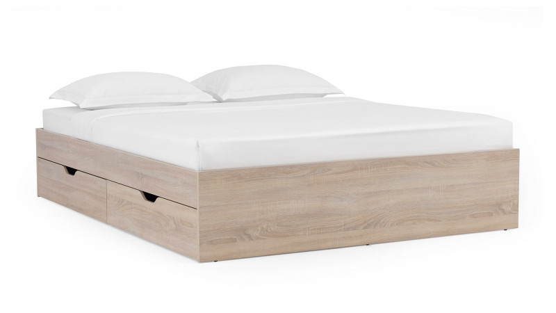 Кровать Prima, цвет: Дуб Бардолино натуральный 140x200 - купить в Озерце