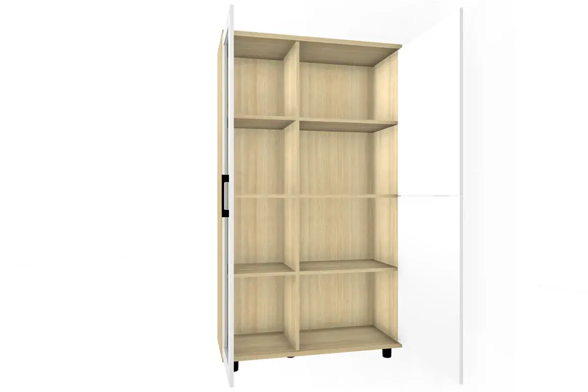 Шкаф многоцелевой ШК-5081-АС-БГ (Ясень Асахи/Белый Бриллиант Глянцевый) в мебель-центре Озерцо