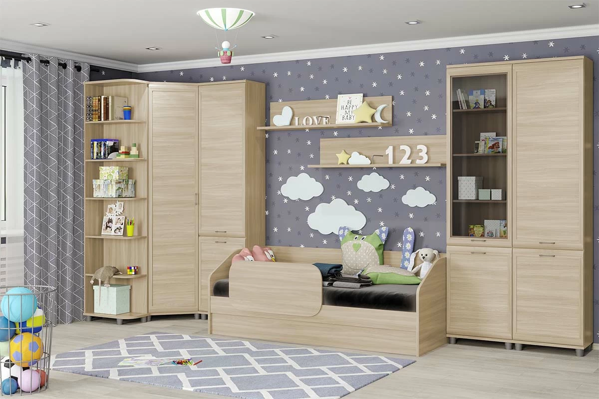 Кровать  КР-118 90х190 (Ясень Асахи) - купить в Озерце