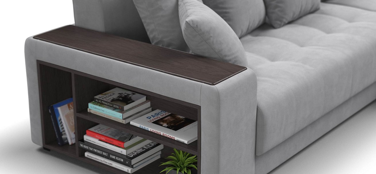 Ванкувер угловой диван Велюр Монолит сталь — купить в Озерце